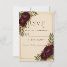Beige Elegance RSVP Card