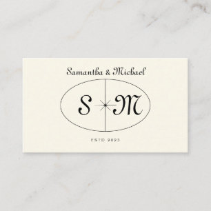 Beige Elegant Minimal Typographic Modern Business Card
