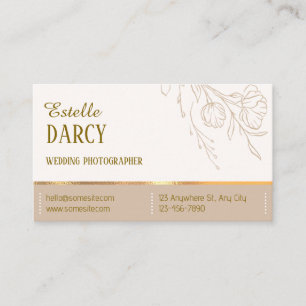 Beige Elegant Professional Business Card