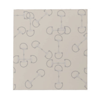 Beige Equestrian Horse Bits Notepad
