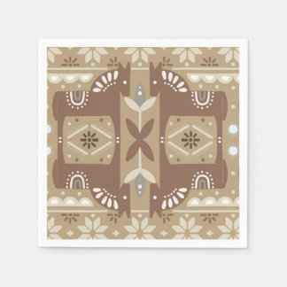 Beige Esthetic Nordic Christmas Napkin