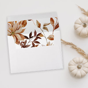 Beige Fall Floral Envelope