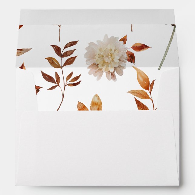 Beige Fall Floral Envelope 2 (Back (Bottom))
