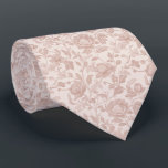 Beige floral pattern neck tie<br><div class="desc">elegant vintage pattern tie</div>