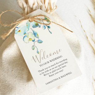 Beige Floral Welcome Gift Tags