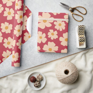 Beige Floral Wrapping Paper