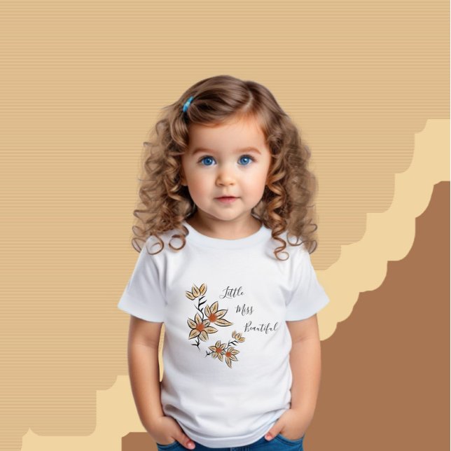 Beige flowers baby T-Shirt (Creator Uploaded)