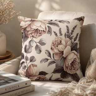 Beige Flowers Cushion
