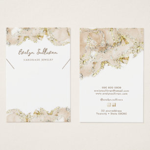 Beige fluid marble Profile Card