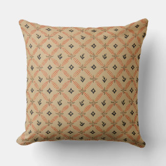 Beige Geometric Design Cushion