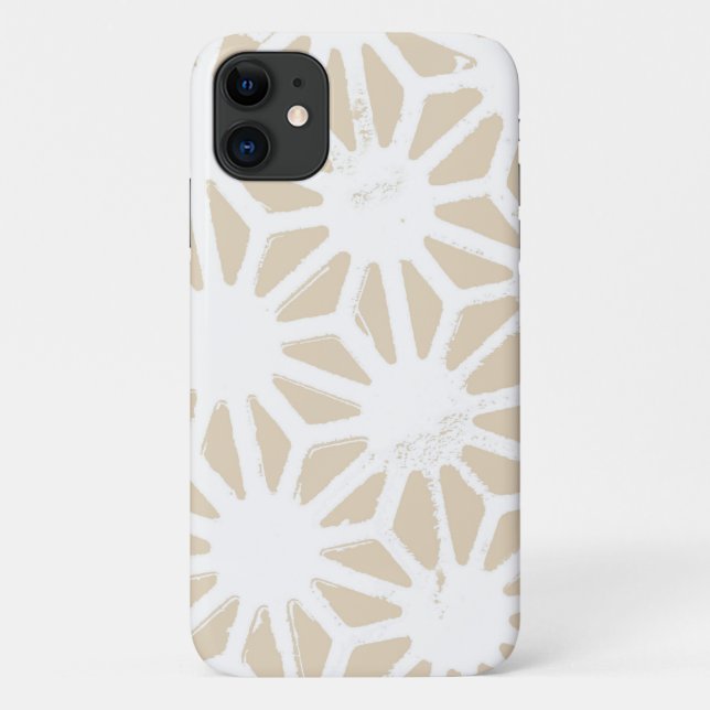 Beige geometric pattern Case-Mate iPhone case (Back)