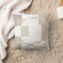 Beige Geometric Pillow Minimalist Home Decor