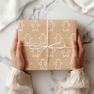 Beige Gingerbread Man C6A27F Wrapping Paper
