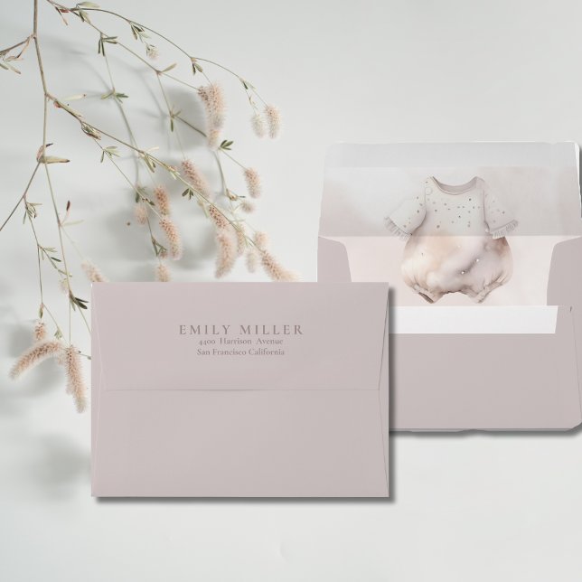 Beige Girl Baby Shower Envelope (Creator Uploaded)