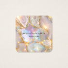 Beige gold agate holographic photo qr code