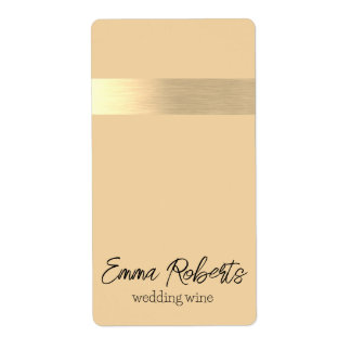 Beige Gold Foil Rustic Faux