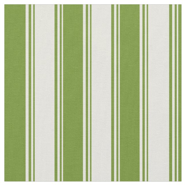 Beige & Green Coloured Striped/Lined Pattern Fabric (Close Up)