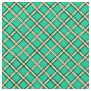 Beige green , plaid pattern , tartan  fabric