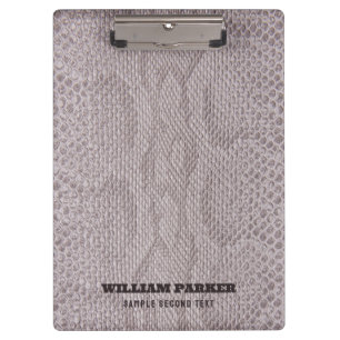 Beige-Grey  Snakeskin Pattern  Clipboard