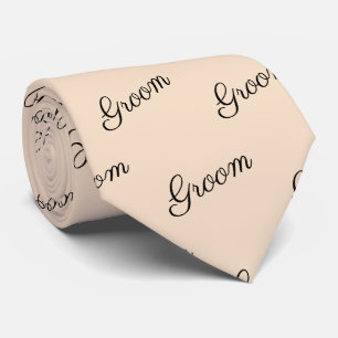 Beige Groom scripture wedding Neck Tie