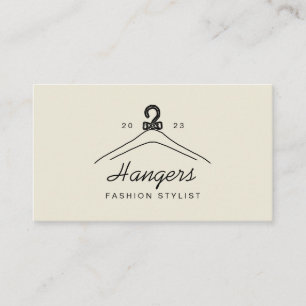 Beige Hanger Fashion Stylist Business Card