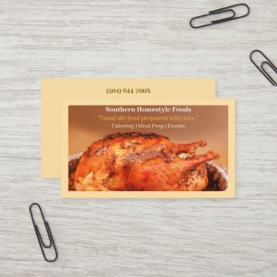 Beige Homestyle Turkey Home Cooked Foods Business Card