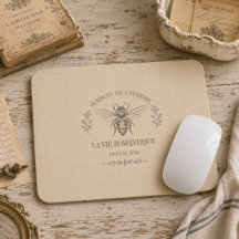 Beige Honey Bee French Country Vintage Rustic