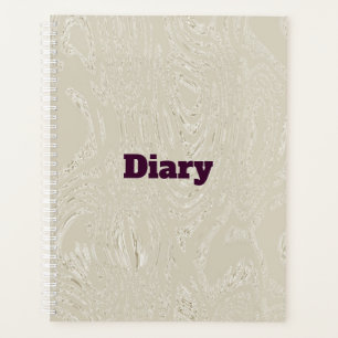 Beige Ice Diary Spiral Notebook Planner