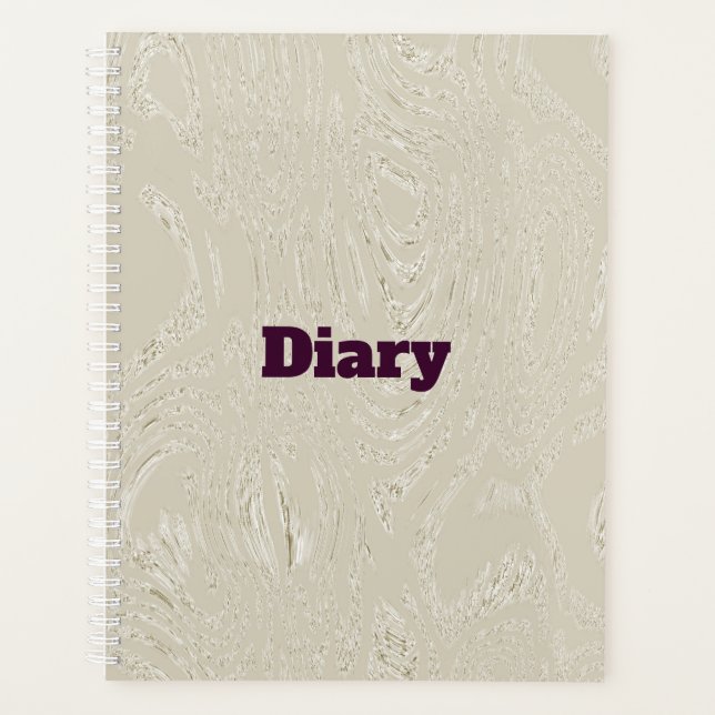 Beige Ice Diary Spiral Notebook Planner (Front)