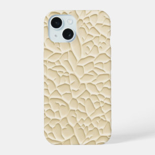 Beige iPhone Case with Organic Textured Relief