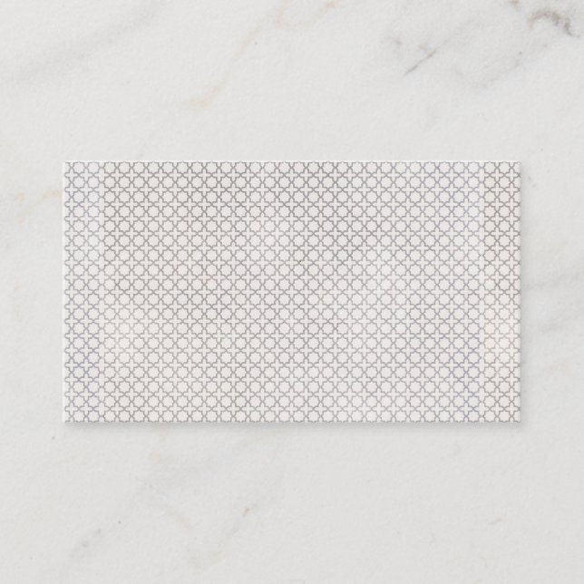 Beige Islamic geometric pattern Business Card (Front)