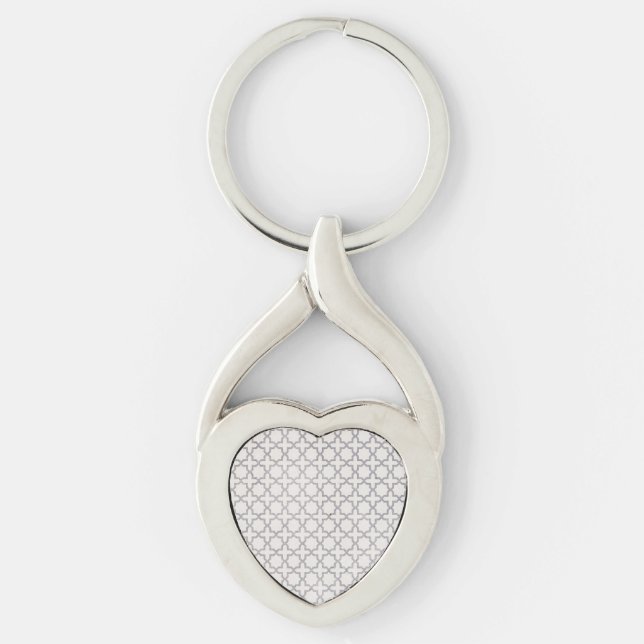 Beige Islamic geometric pattern Key Ring (Front)