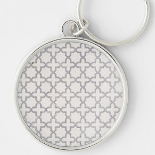 Beige Islamic geometric pattern Key Ring