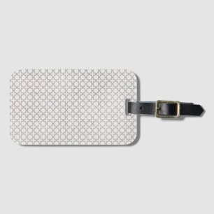 Beige Islamic geometric pattern Luggage Tag