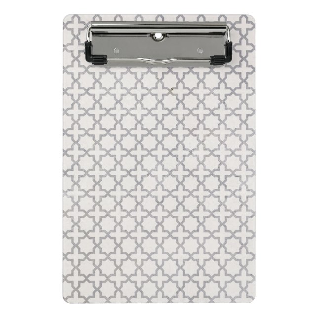 Beige Islamic geometric pattern Mini Clipboard (Front)