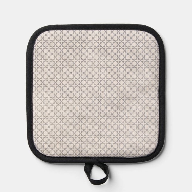 Beige Islamic geometric pattern Pot Holder (Front)