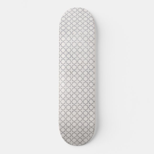 Beige Islamic geometric pattern Skateboard (Front)
