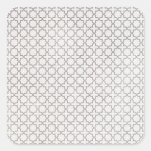 Beige Islamic geometric pattern Square Sticker