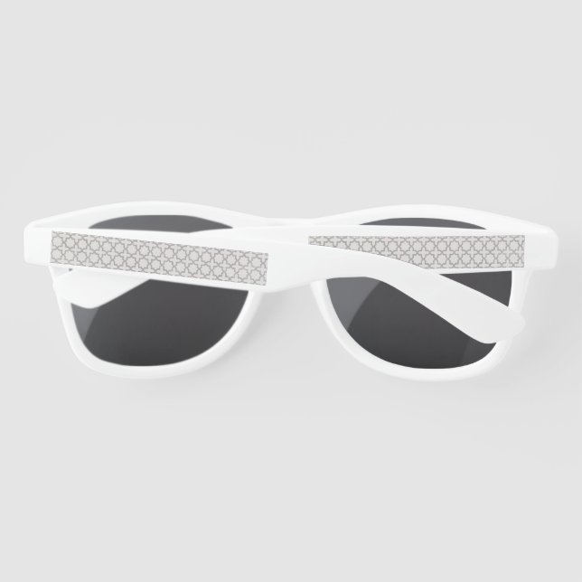 Beige Islamic geometric pattern Sunglasses (Back)