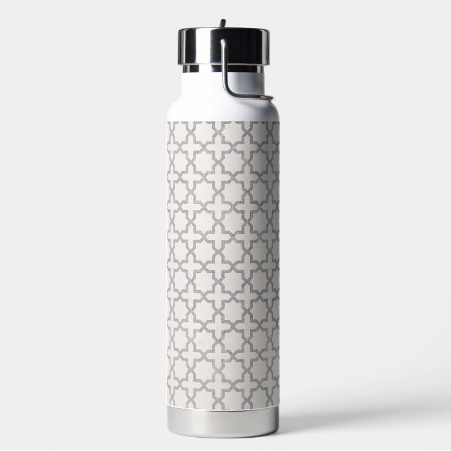 Beige Islamic geometric pattern Water Bottle (Left)