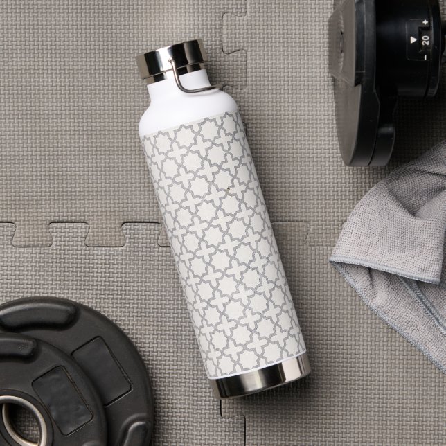Beige Islamic geometric pattern Water Bottle (Gym)