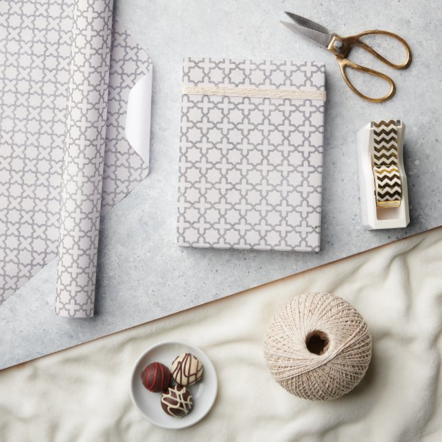 Beige Islamic geometric pattern Wrapping Paper (Crafts)