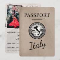Beige Italy Passport