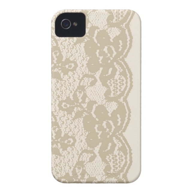 Beige lace Case-Mate iPhone case (Back)