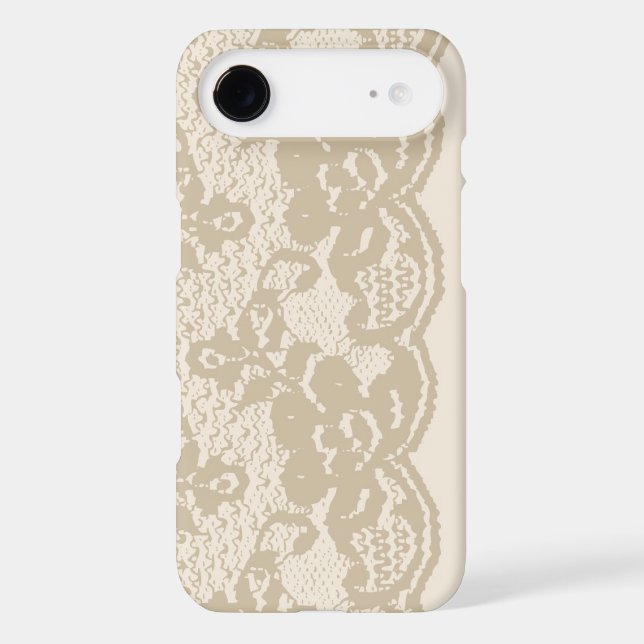 Beige lace Case-Mate iPhone case (Back)