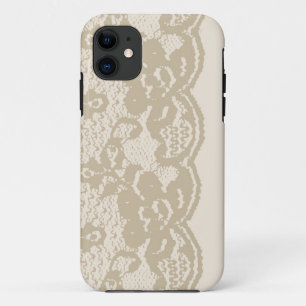 Beige lace iPhone 11 case