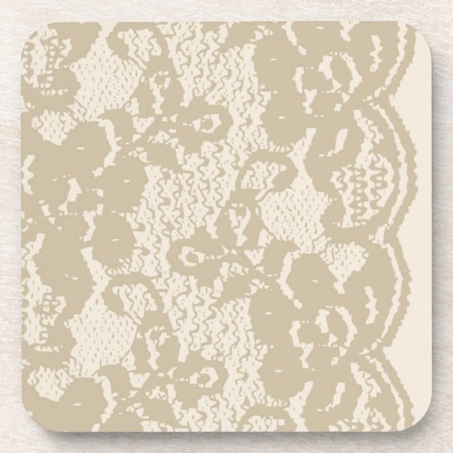 Beige lace coaster (Front)