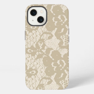 Beige lace iPhone 13 case