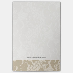 Beige lace post-it notes