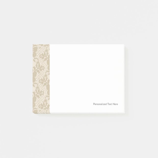 Beige lace post-it notes (Front)